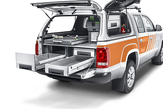 Ein ausgebauter VW Amarok